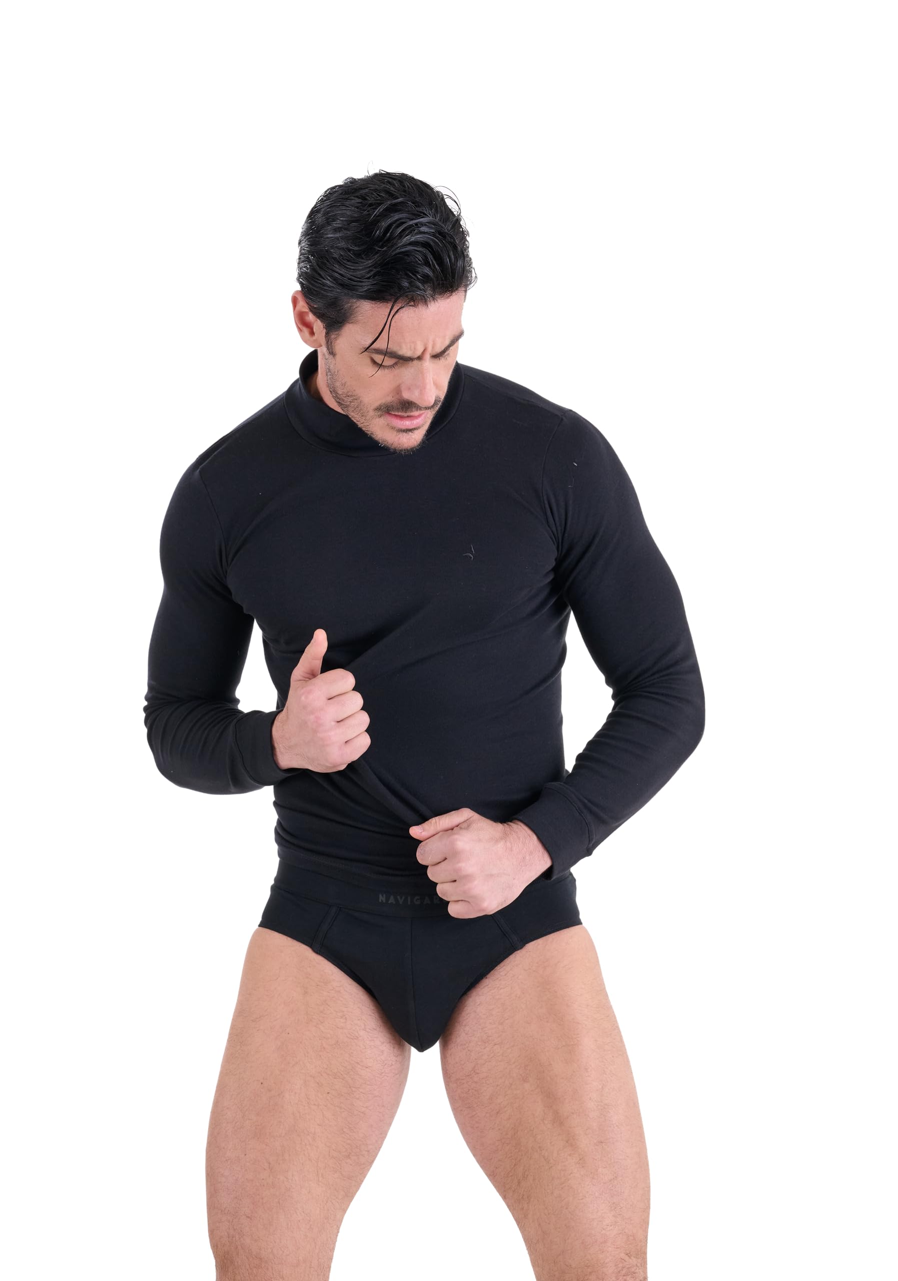 Navigare 115, Men's Sweater, Black, Medium (Manufacturer Size: 4), Pack of 3