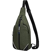 WATERFLY Medium Crossbody Sling Backpack Anti Theft Backpack for Traveling Chest Shoulder Bag