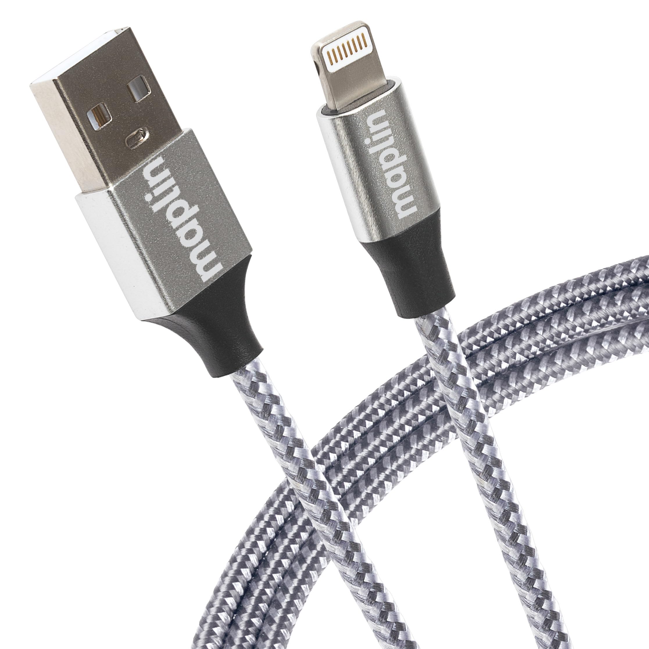 Maplin Premium Lightning to USB-A Cable White, 3m, for all iPhones 14, 13, 12, 11, SE, iPad Air/Mini (2019), iPad (up to 2021 generation), Airpods (w/Lightning Case) โ image 1