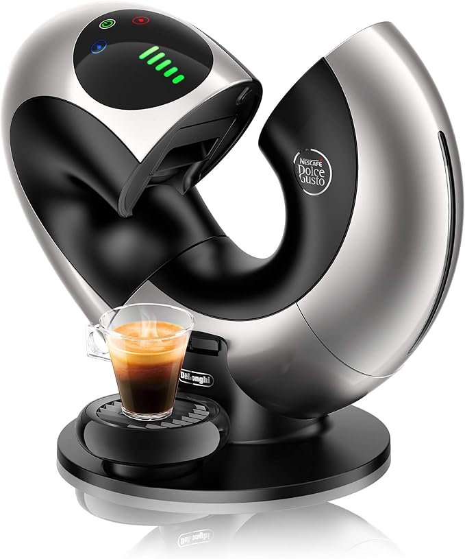 Amazon De De Longhi Edg 736 S Nescafe Dolce Gusto Eclipse Kapsel Kaffeemaschine Fur Heisse Und Kalte Getranke 15 Bar Pumpendruck Fur Samtige Crema Automatische Wasserdosierung Silber Metall