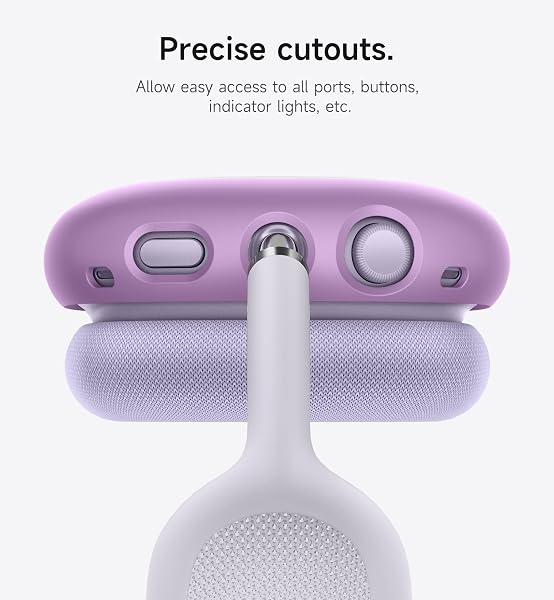 SURITCH FOR AIRPODS MAX CASE COVER, TPU ANTI-SCRATCH EAR CUPS COVER FOR AIRPODS MAX HEADPHONES, RUGGED SHOCKPROOF ACCESSORIES PROTECTIVE COVER FOR APPLE AIRPODS MAX – LIGHT PURPLE