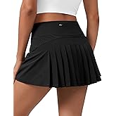 CRZ YOGA Women's Quick Dry Pleated Tennis Skirts Mid Waisted Cute Athletic Workout Running Sports Golf Skorts Volleyball