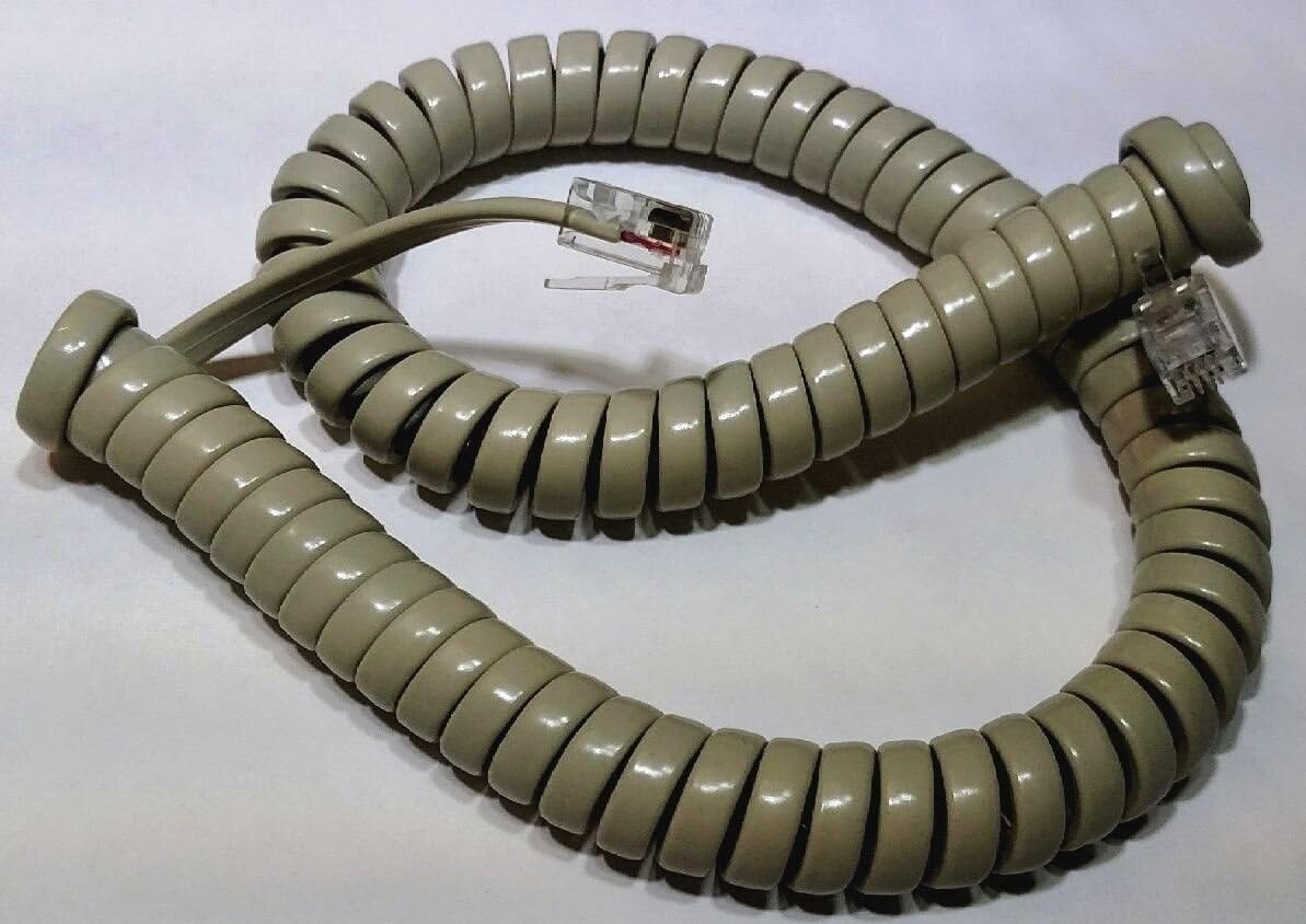 Lot of 5 White 25' Ft LONG Handset Phone Cords Electronics