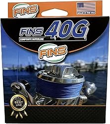 FINS 40G Super Round Braided Fishing Line USA Made