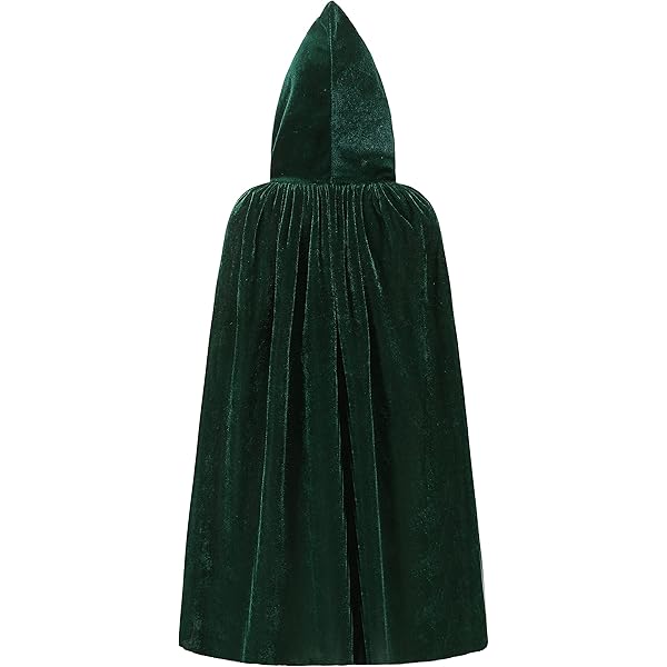 DIFLY 59 Velvet Hooded Cape Unisex Halloween Mantel voor