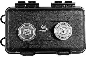 SUNHALO GEAR Magnetic Key Holder Under Car, Waterproof Magnetic Key Box, Hide a Key Outside with 2 Strong Magnets,Key Hider for Outdoor Travel,Magnetic Key Lock Box Under Car,Never Coming Off