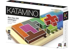 GIGAMIC Katamino | The Original Wooden Pattern Building Puzzle Game for Kids and Adults | Over 500 Pentomino Combinations | Award Winning Kid Friendly Strategic Brain Game | Ages 6+ | 1-2 Players | 10 Min
