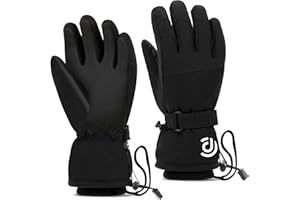 Lorpect Ski Gloves, Waterproof Snow Gloves, Touchscreen Snowboard Gloves, Winter Warm Gloves for Cold Weather