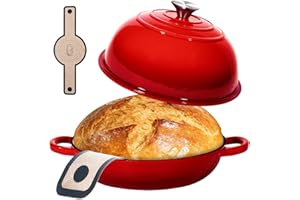 ONKO Dutch Oven For Sourdough Bread Baking, 6QT Enameled Cast Iron Dutch Oven Pot With Lid, Non-stick Sourdough Baking Pan wi