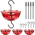 TERULF Ant Moat for Hummingbird and Oriole Feeder, (5 OZ, 4 Pack) | Large Capacity Umbrella Hummngbird Feeder Parts Hanging A