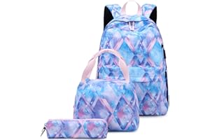 Joyfulife Starry Blue Kids Backpack for School Boys Girls Primary Backpack Lightning Bookbags Travel Laptop Backpack Daypacks