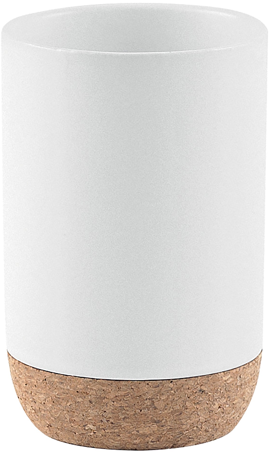 Gedy Ilary Ceramic Toothbrush Tumbler, White, 7 x 7 x 10.5 cm