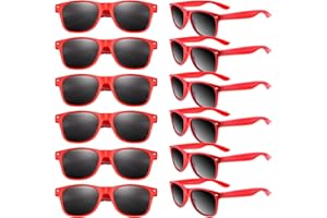 TUPARKA 12 Pack Sunglasses Party Favors Bulk Party Toys, Goody Bag Favors for Birthday Party Beach Pool Wedding Party Supplies, Red