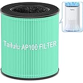 Tailulu Official AP100 Air Purifier Replacement Filter, 3-in-1 Air Purifier Filter, True H13 HEPA Filter, 1Pack(Green)
