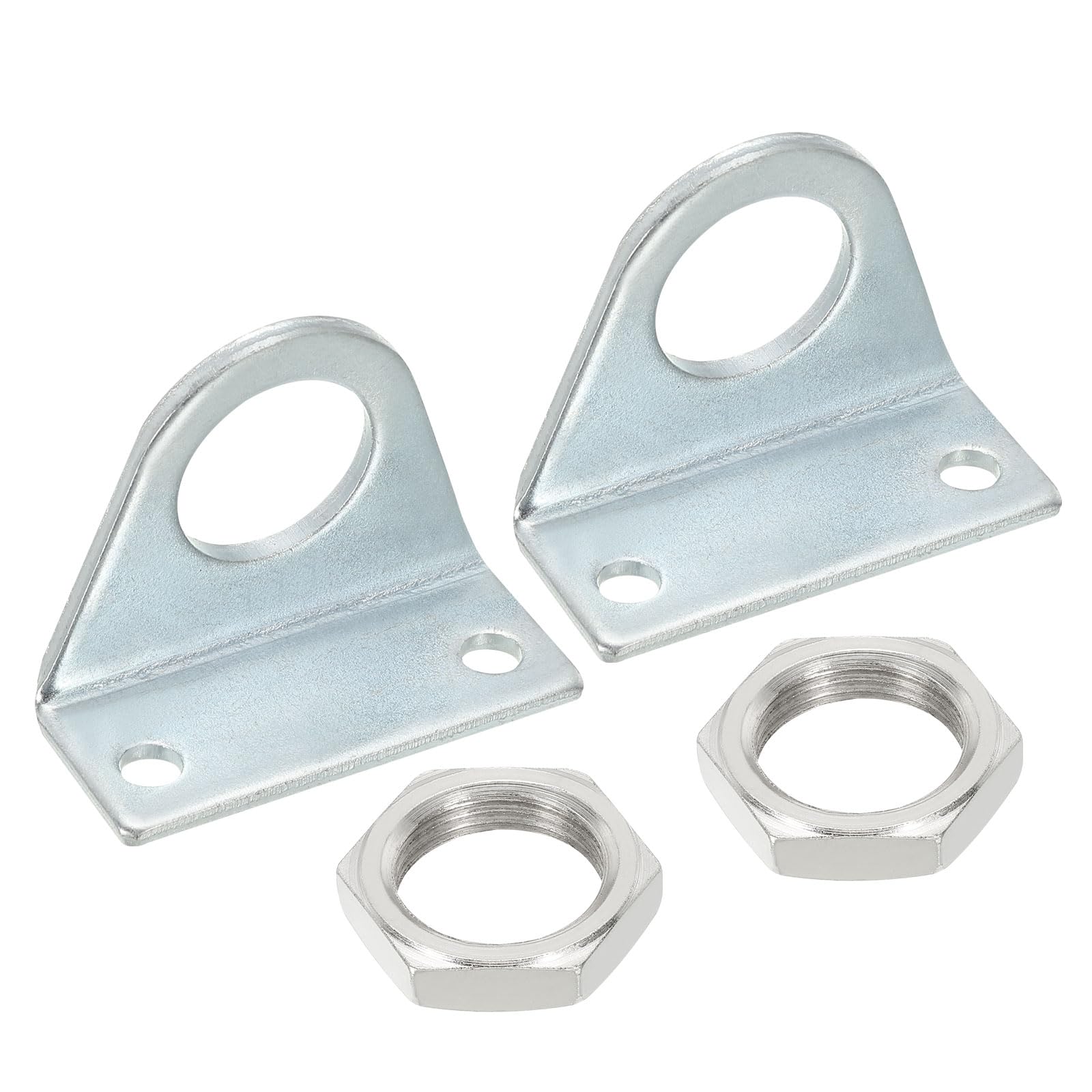 PATIKIL Cylinder Connecting Rod Splint Mounting Bracket, 2 Pack MAL Pneumatic Parts Cylinder Installation Stand with 2 Nuts for 40mm Cylinder Diameter