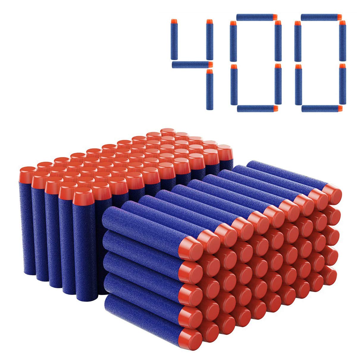 400pcs 7.2cm Refill Darts Bullets Blasters Children Toy Gun Blue Soft Bullet Foam Guns Accessories
