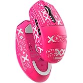 MAMBASNAKE Attack Shark G3 Ultralight 59g Wireless Gaming Mouse-Red+Tape | Tri Mode Wired/2.4Ghz/BT,25000 DPI,1000 Polling,PixArt PAW3311 Sensor,500mAh Long Battery,Programmable Driver for PC Gamer