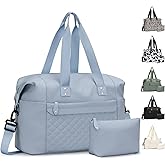 Pritent Travel Duffle Bag, Waterproof Weekender Overnight Hospital Bags for Women Men with Toiletry Bag Lightweight Carry on Personal Item Duffle Gym Bag for Travel, Airplanes, Sports