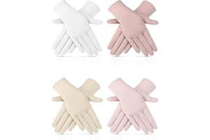 Leumoi 4 Pairs Women UV Gloves Sun Protection Women's Cycling Driving Touchscreen Gloves