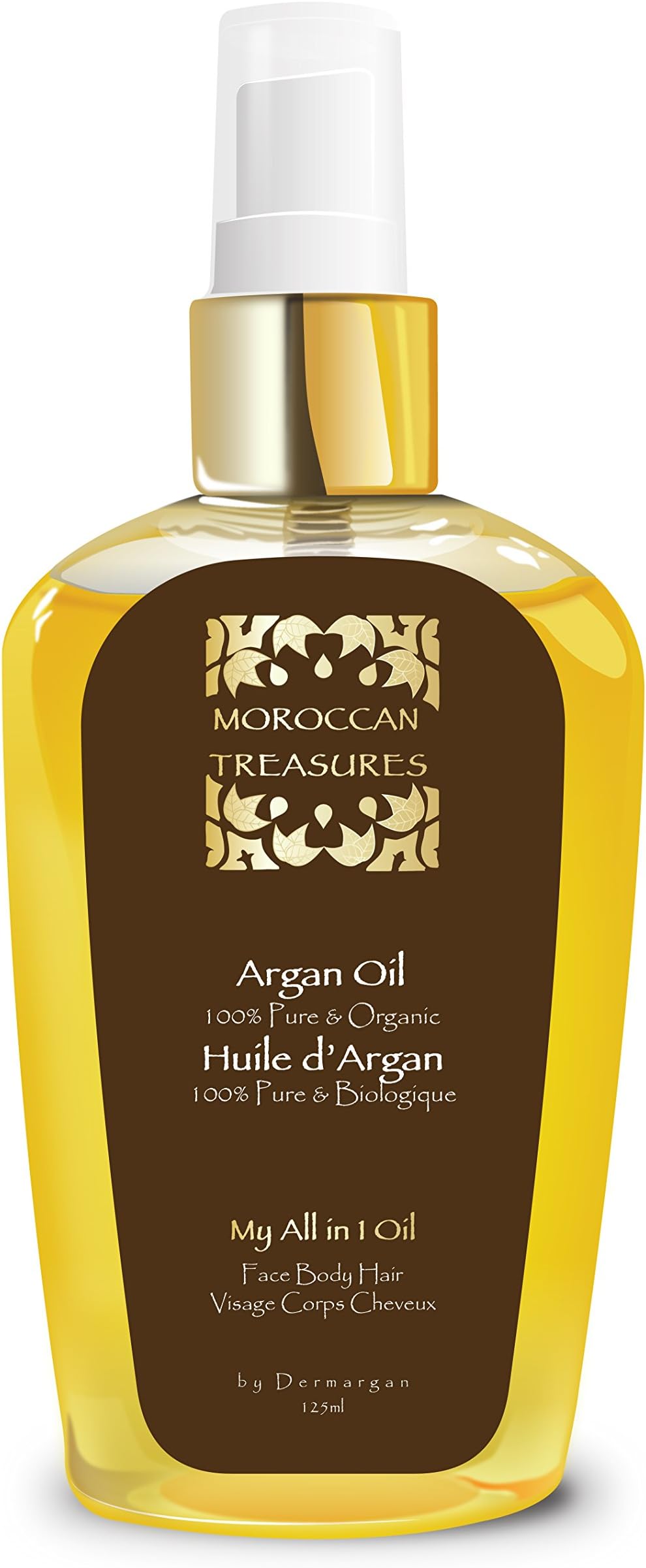 Premium Argan Oil Moroccan Certified Quality Help Scalp Acne 125ml Pure Organic Argan Oil. Vitamin E Oil Moisturiser Against Stretch Marks - Body Oil, Face Oil, Hair Oil. Moisturising Oil For Hair, Face & Body. Premium Quality Of Moroccan Oil To Nourrish Extreme Dry Skin And Repare Damaged Hair. Excellent Hair Treatment. 100% Bio Oil Certified By Ecocert.