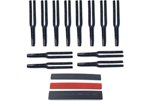 WJSTN Speaker Wire Pants(Y Boot) Cable Pants 8mm 2-Conductor, Black (Pack of 12) Insulated Heat shrinkable Tube (Shrink Ratio2:1,6ft)