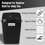 Plastix 30 Litre Swing Bin Black Plastic Waste Rubbish Kitchen Dustbin view 4