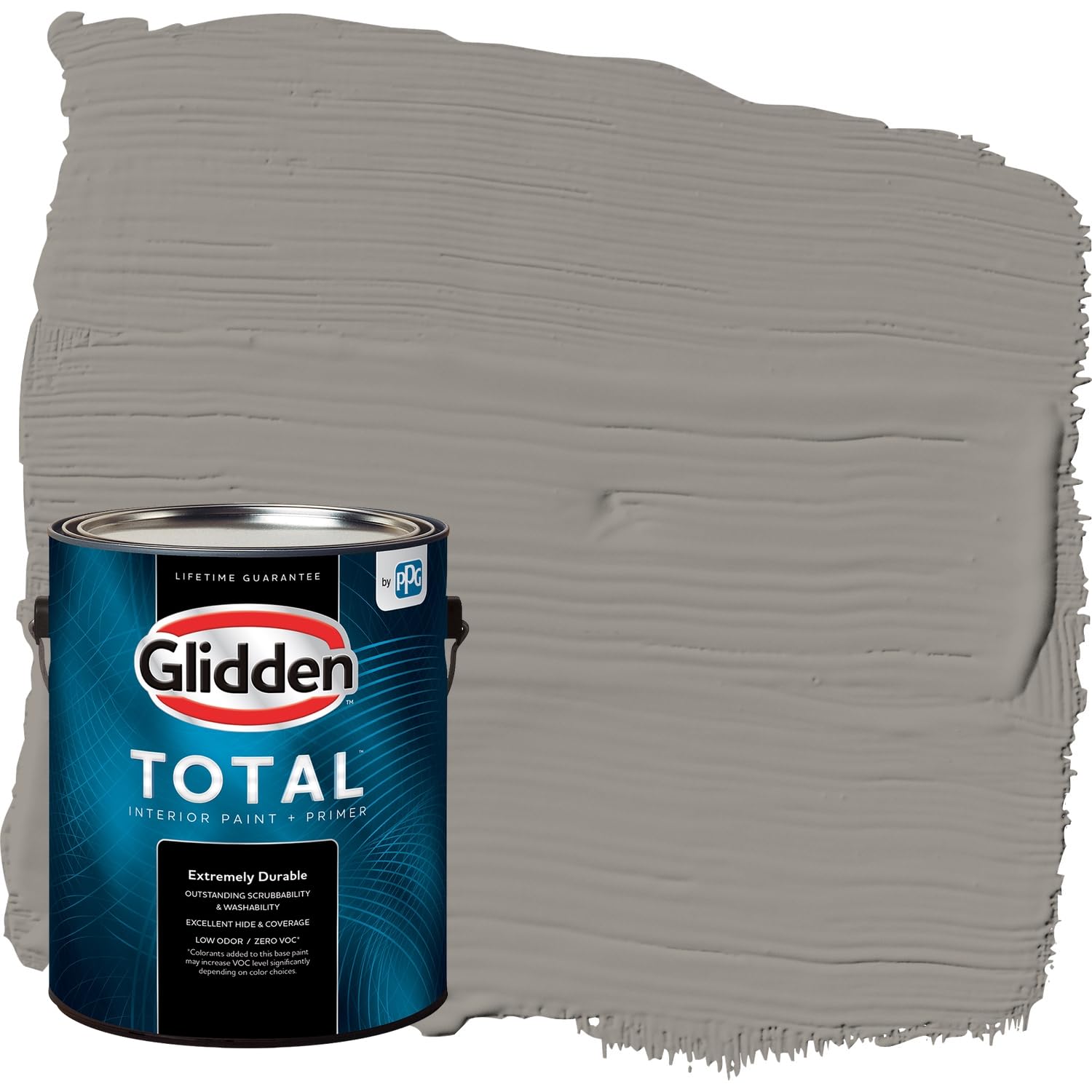 Glidden Total 1 gal. Lazy Afternoon/Gray Semi-Gloss Interior Paint with Primer Image