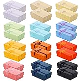 Sureio 24 Pcs Jewelry Gift Boxes Set Gift Case Cardboard Paper Box Earrings Ring Necklace Bracelet Jewelry for Wedding Anniversaries Birthday, 3.2'' x 2'', 12 Colors