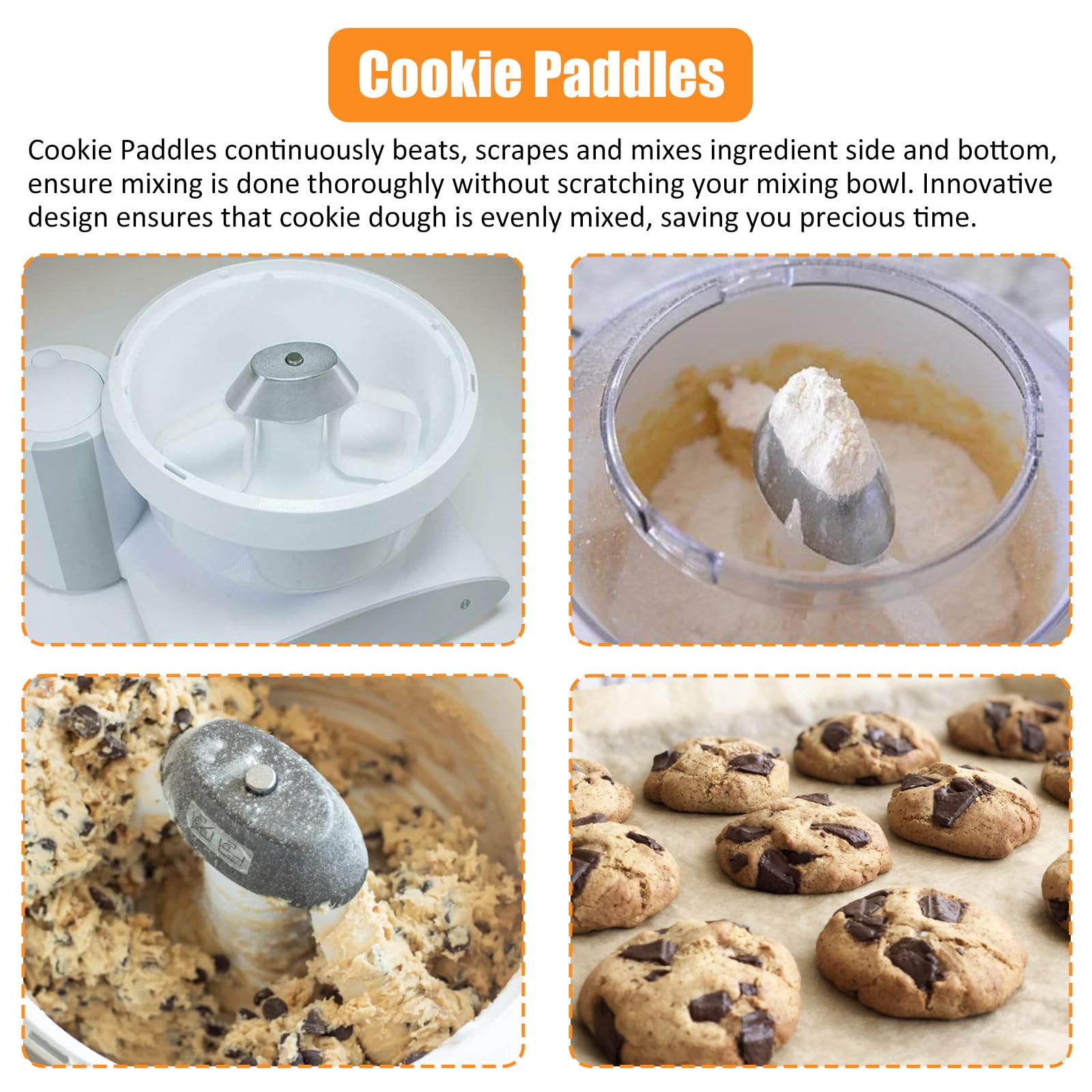 Cookie Paddles for Universal Kitchen Machine-Designed for Use With Metal Drivers,Food Grade Ideal for Universal and Plus Mixers