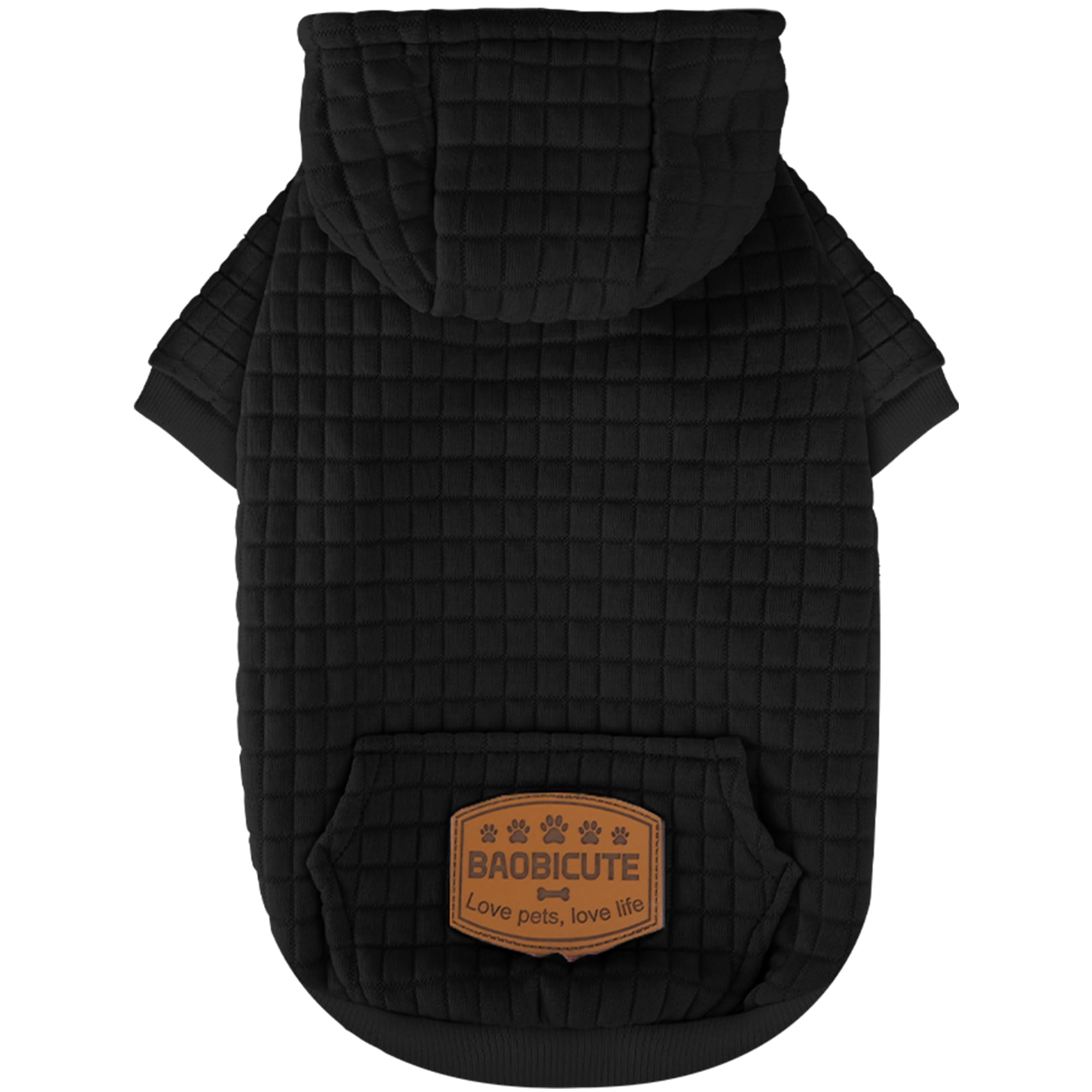 Photo 1 of 2 Pack Dog Hoodie Sweaters for Small Medium Dogs Warm Dog Clothes for Large Dogs Soft Waffle-Like Laminated Sweatshirt Bulldog (Black, 3XL (Back: 29.5",Chest: 36.5", Neck: 27"))