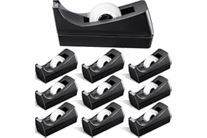 Lanties 10 Pack Desktop Tape Dispenser Tape Roll Non Skid Base Tape Dispensers for Office Home School (Tape Not Included)