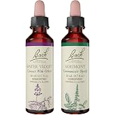 Bach Original Flower Remedies 2-Pack, Open Up to Others" - Agrimony, Water Violet, Homeopathic Flower Essences, Vegan, 20mL Dropper x2
