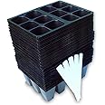 Seedling Starter Trays, 720 Cells: (120 Trays; 6-cells Per Tray), Plus 5 Plant Labels