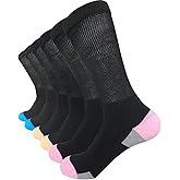 SYOLLAVE Womens Diabetic Athletic Crew Socks Non Binding Extra Wide bariatric Socks for Large Size Lympaedema Edema Swollen Foot