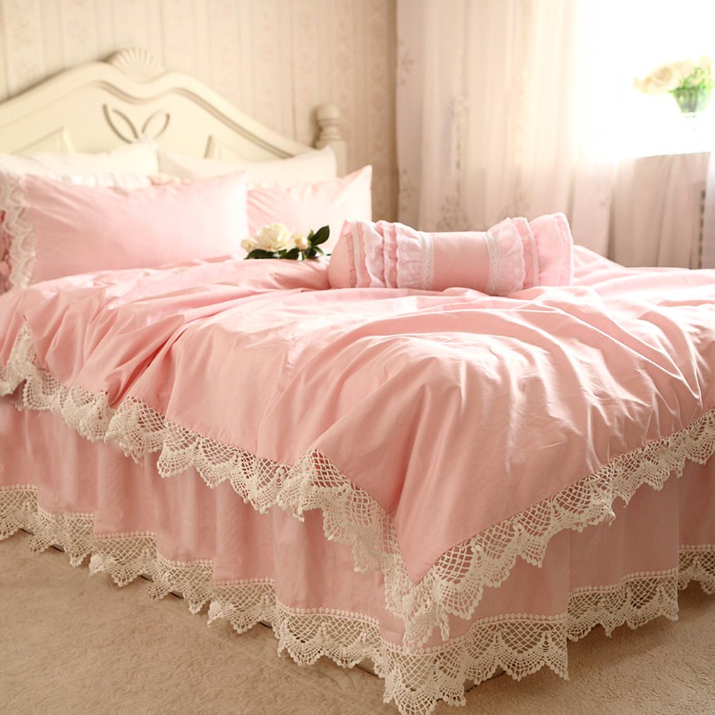 希少 姫系ピンク掛け布団カバー コットンベッドカバー 枕カバー B01dzr3dc6 最も優遇 Est40jal Edu Mx