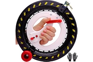 WEICAFLY Kite Reel with Brake and Anti-Reverse Function, 9.5 to 11.03 inches Dia includes 2100 to 2800ft Kite String, Large Hand Grip Design, Lockable in Any Position, Kite String Spool for Adults.