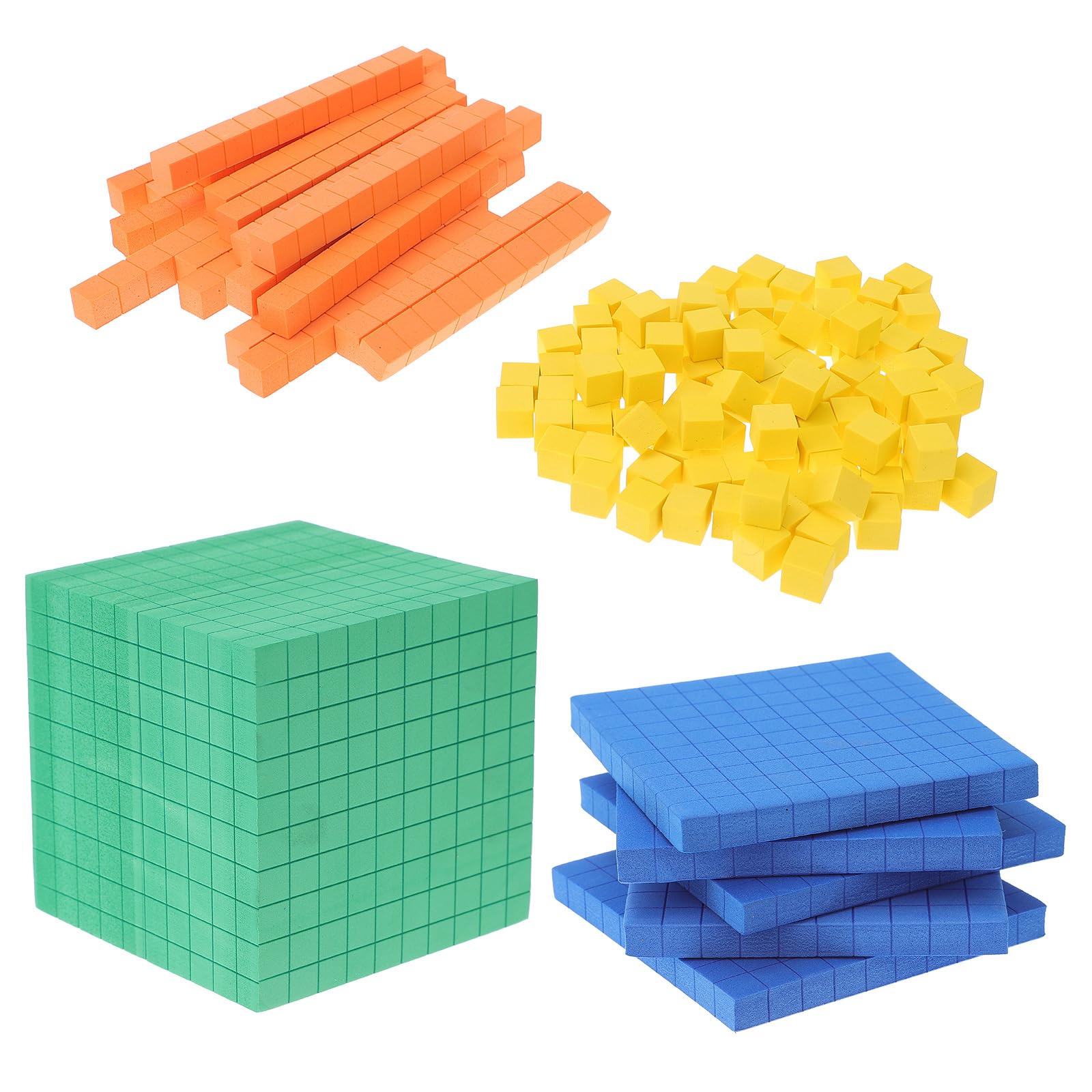 NUOBESTY Math Counting Cube Educational Toy for Kids Base 10 Counters and Maths Manipulatives for Early Learning and Counting Skills Development