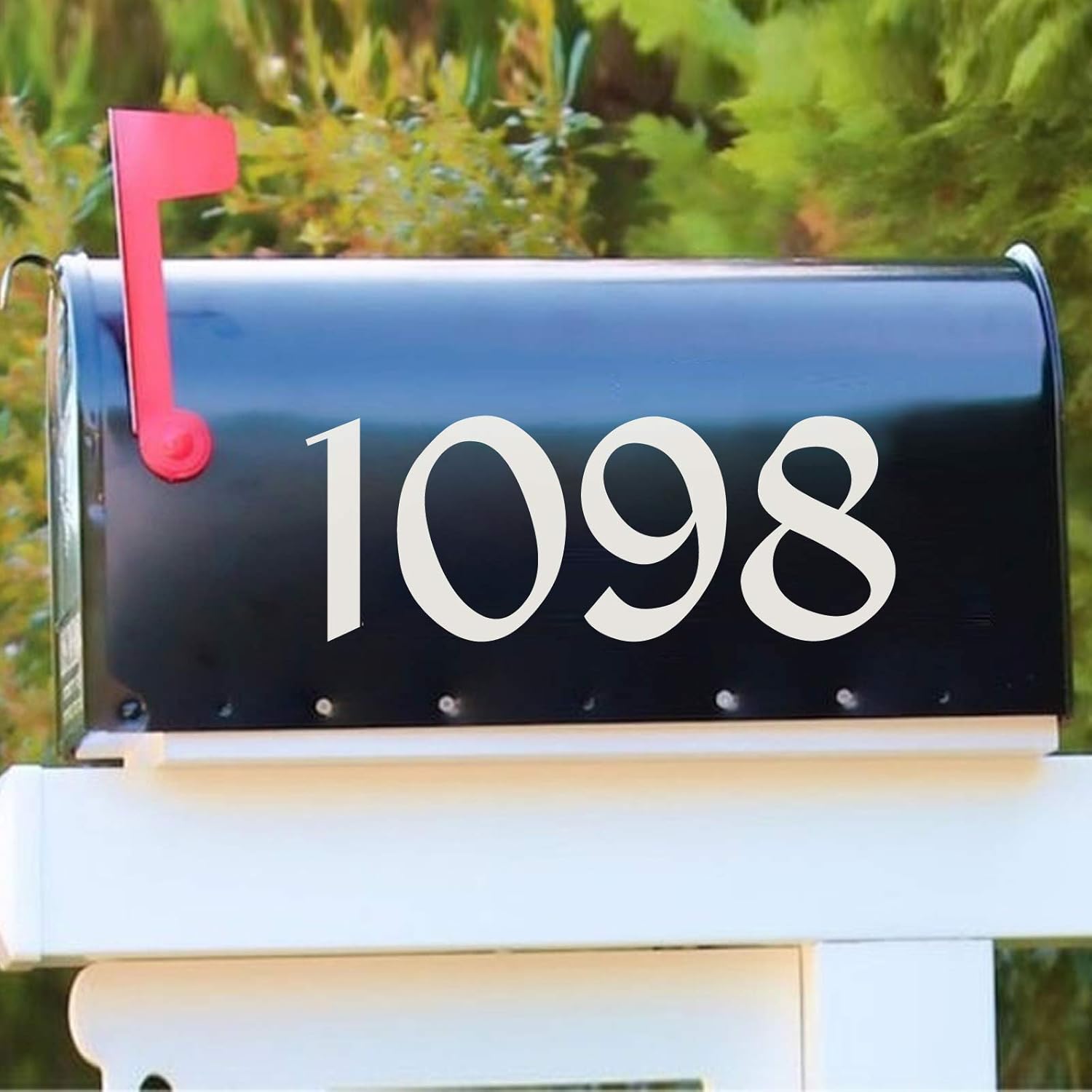 Reflective White 4 Sets Mailbox Numbers Sticker Decals Die
