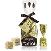 TartufLanghe Trifulot White Chocolate Truffles with Pistachio - 6.34 oz | Individually wrapped truffles with pistachio praline and salt. Creamy gourmet candy with a delicate crunch and nutty flavor.