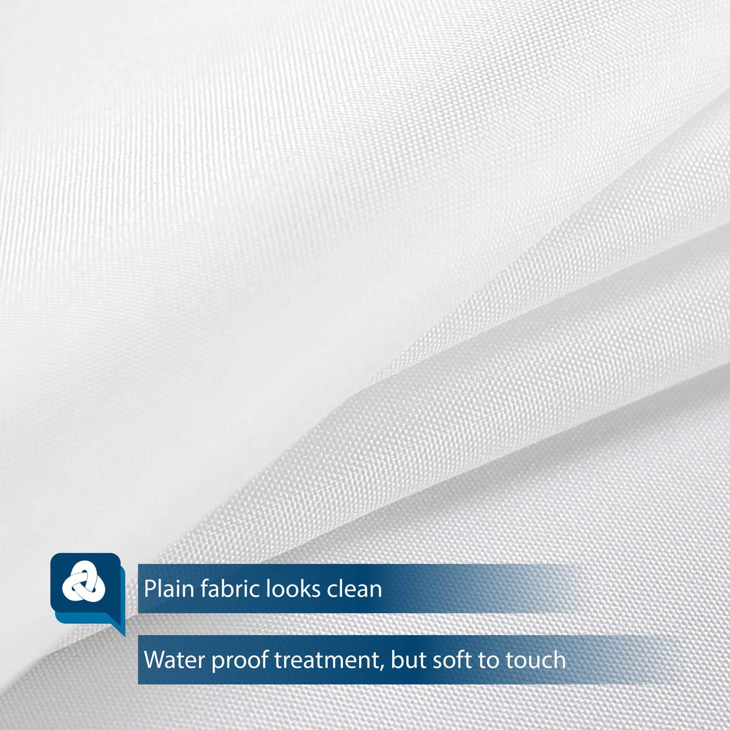 Barossa Design Waterproof Fabric Shower Curtain or Liner Hotel Quality, Machine Washable, White Shower Curtain Liner for Bath Tub, 72x72 Inches: Home & Kitchen
