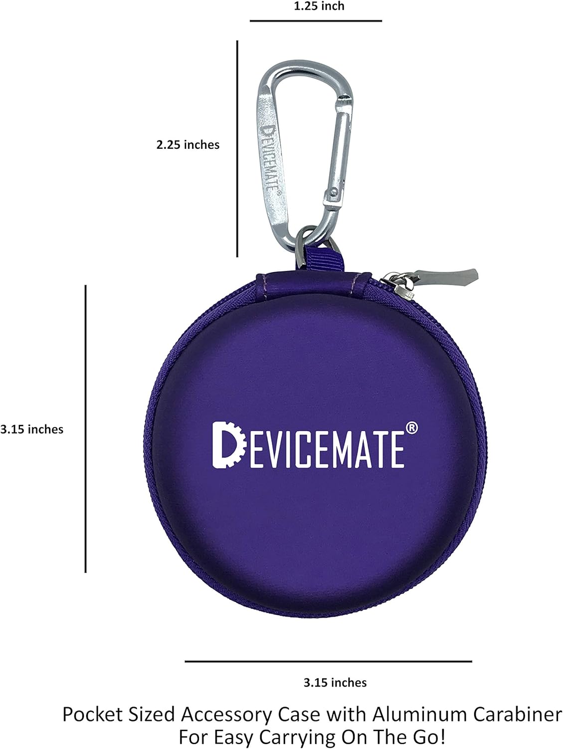 in-Ear Wired Earbuds Durable Earphones Headphones_Best Ear Buds Ear Phones for Cell Phone Smartphone Tablet MP3 MP4 CD DVD Player Laptop Notebook Computer. Earphone Case [Purple] DEVICEMATE SD 255