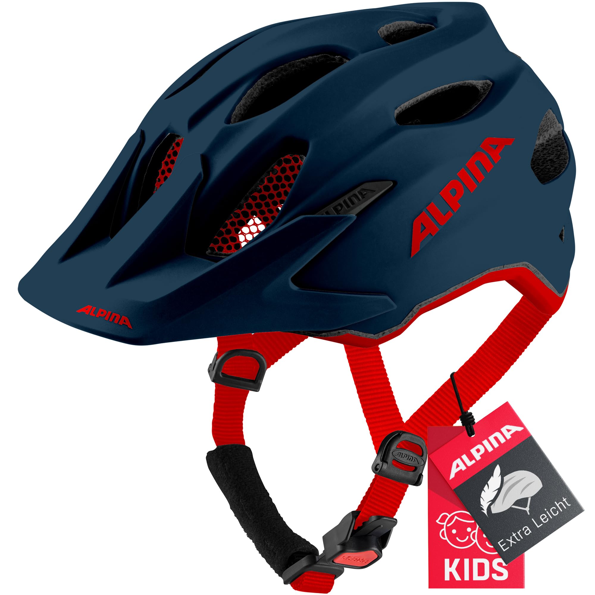 ALPINA Unisex - Children, CARAPAX JR. cycling helmet, indigo matt, 51-56 cm