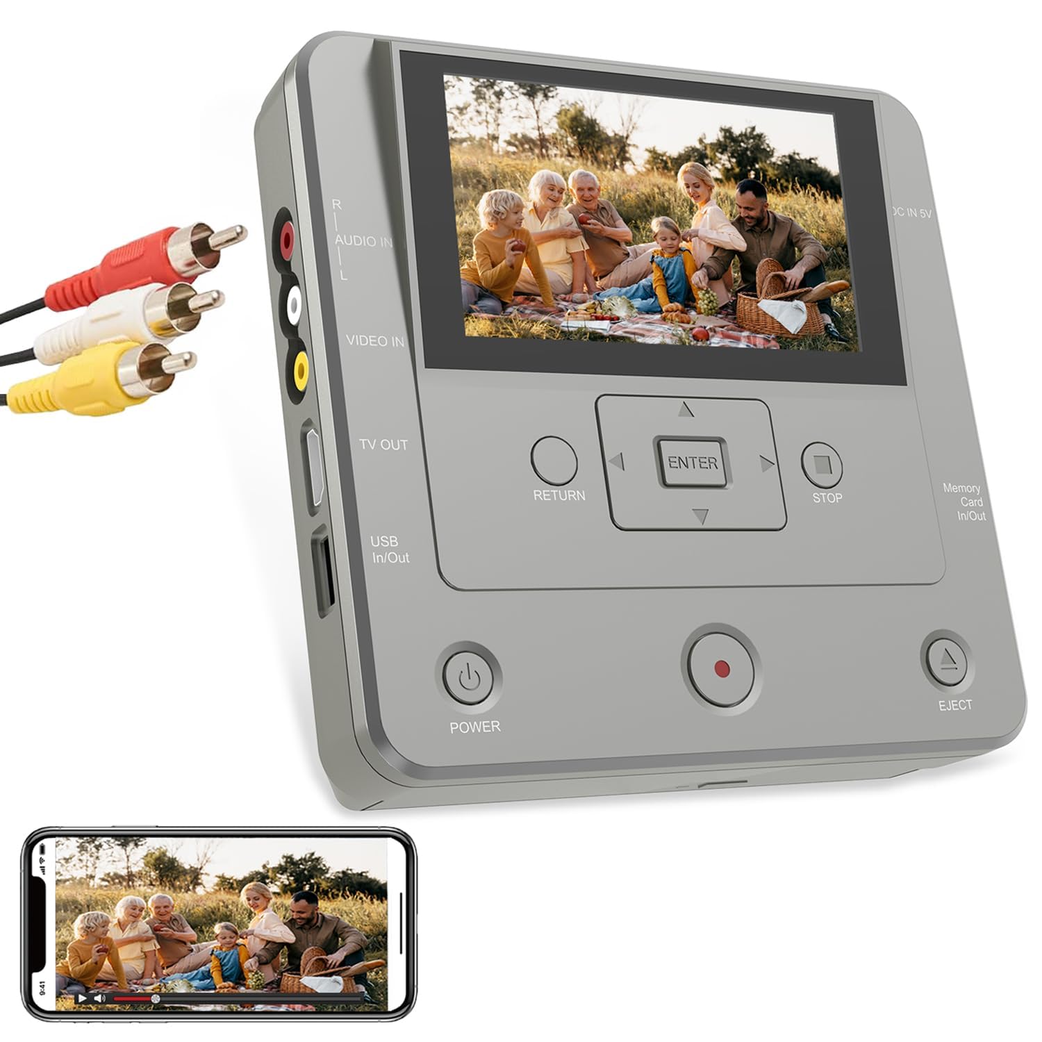 Photo 1 of VHS to DVD Converter, DVD Recorder for TV Recording, VHS/VCR/Camcorder to USB Device/SD Card/HDD,Smart Phone WiFi to DVD/USB/SD/HDD Copy, WiFi APP DVD Recorder?Comes with AV Cable & 10 DVD-R?