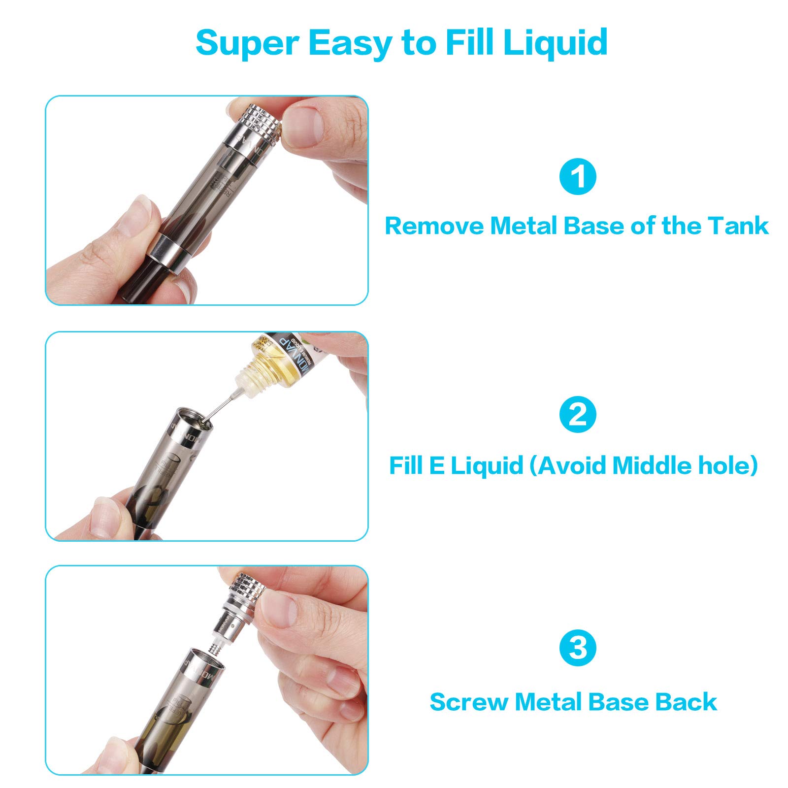 Vape Pen Kit, E Cigarettes Starter Kit, Micro USB Recharge Vape Pen x 2, MONVAP M2 Complete Ecigs Set, 900mAh Recharge Battery, 1.6ohm/2ml Atomizer, Double Pen with Premium Vape Liquid, No Nicotine