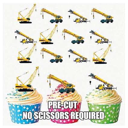 12 X Vehicules De Chantier Miniature Grue Carte En Papier Comestible Predecoupe Pour Decorations De Gateau Avec Support De Fixation Amazon De Lebensmittel Getranke 12 X Vehicules De Chantier Miniature Grue Carte En Papier Comestible Predecoupe Pour Decorations De Gateau Avec Support De Fixation Amazon De Lebensmittel Getranke