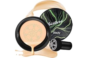 XIUXIXU Air Cushion CC Cream Foundation With Powder Puff, Moisture Long-Lasting BB Cream Full Coverage Foundation for All Skin Types,Waterproof Breathable Even Color Smooth Radiant Finish Skin(Buff Beige)