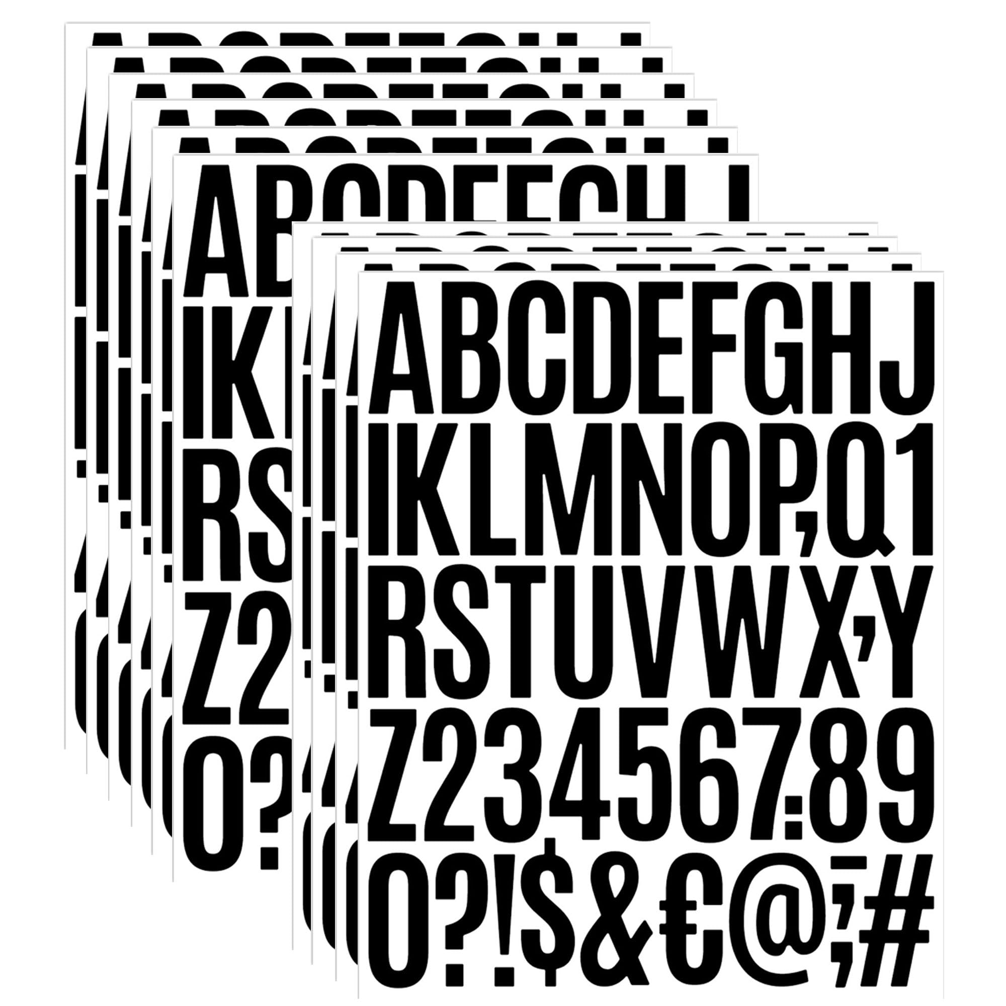 500 Pcs Letter & Number Stickers – 10 Sheets 2