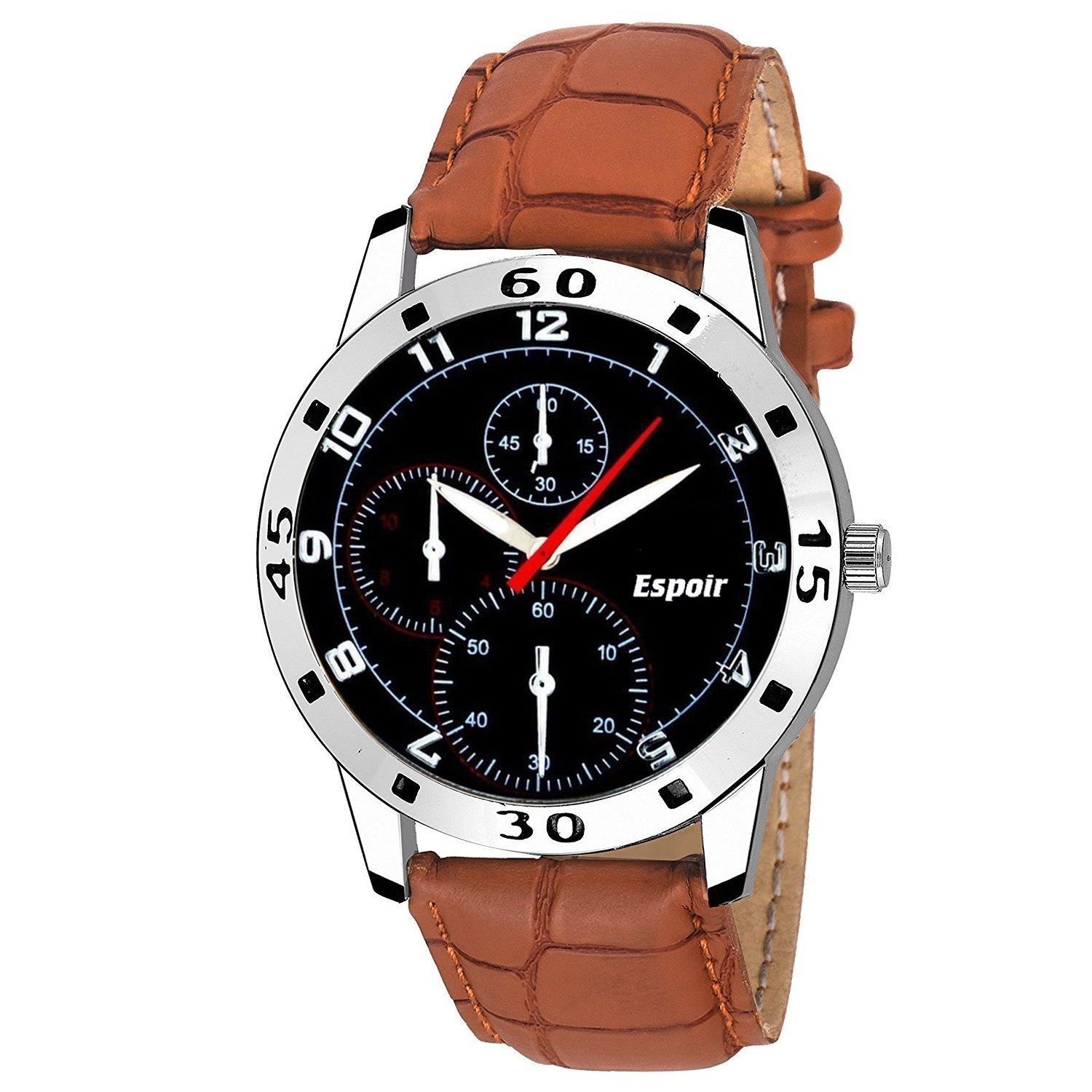 espoir analogue black dial men's watch - chrono0507