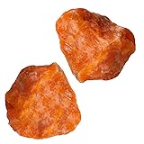 Apengshi Sunstone Raw Crystals 2PCS Natural Rough