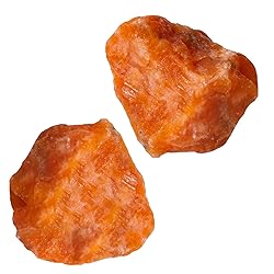 Apengshi Sunstone Raw Crystals 2PCS Natural Rough